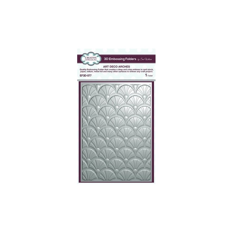 (EF3D-077)Creative Expressions Sue Wilson 3D Embossing Folder Art Deco Arches