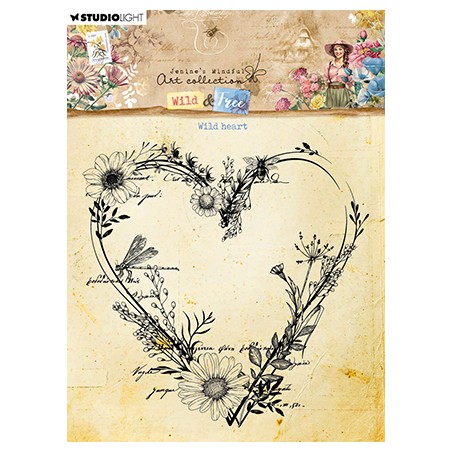 (JMA-WAF-STAMP670)Studio light Clear stamp Wild heart Wild & Free nr.670