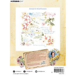 (JMA-WAF-STAMP671)Studio light Clear stamp Script & Wildflowers Wild & Free nr.671