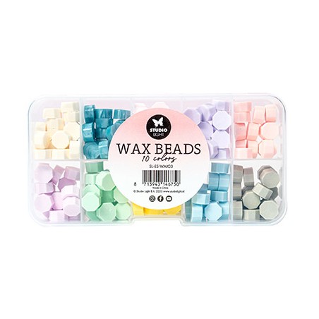 (SL-ES-WAX03)Studio Light Wax Beads 10 colors Pastels Essentials Tools nr.03