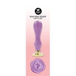 (SL-ES-WAX08)Studio Light Wax Stamp with handle Purple Made with love Essentials Tools nr.08