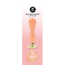 (SL-ES-WAX09)Studio Light Wax Stamp with handle Peach heart Essentials Tools nr.09