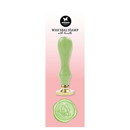 (SL-ES-WAX10)Studio Light Wax Stamp with handle Green butterfly Essentials Tools nr.10