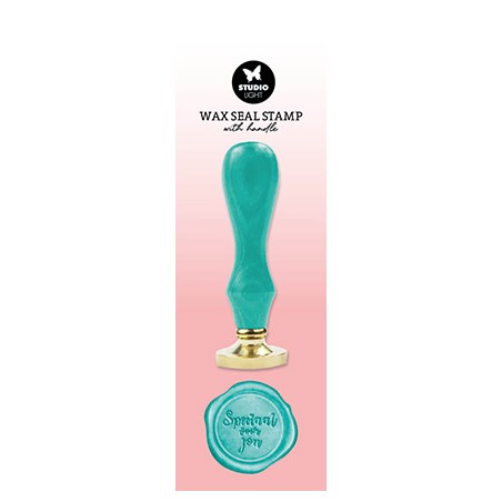 (SL-ES-WAX11)Studio Light Wax Stamp with handle Turquoise Speciaal voor jou Essentials Tools nr.11