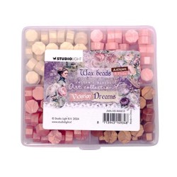 (SL-ES-WAX13)Studio Light Wax Beads 4 colors Pink Victorian Dreams nr.13