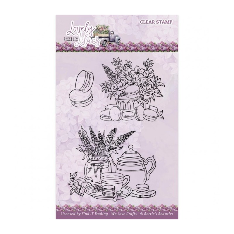 (BBCS10010)Clear Stamps - Berries Beauties - Lovely Lilacs - Macarons