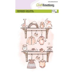 (1358)CraftEmotions clearstamps A6 - Baby shelf