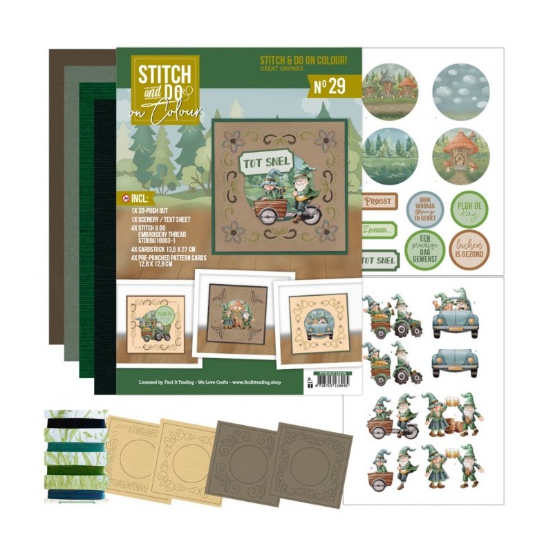 (STDOOC10029)Stitch And Do On Colour 29 - Great Gnomes