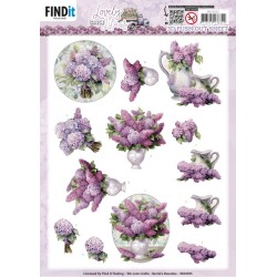 (SB10925)3D Push Out - Berries Beauties - Lovely Lilacs - Lovely Bouquets