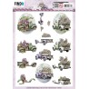 (SB10926)3D Push Out - Berries Beauties - Lovely Lilacs - Lovely Cars