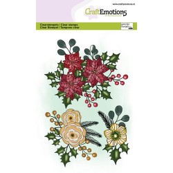 (1366)CraftEmotions clearstamps A6 - Christmas flower bouquets