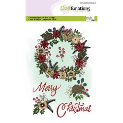 (1367)CraftEmotions clearstamps A6 - Flower garland Christmas