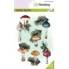 (1369)CraftEmotions clearstamps A6 - Christmas baubles mushroom