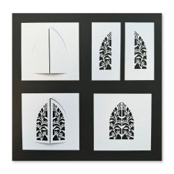 (ACC-DI-31645-A4)Clarity DECORATIVE PANEL WINDOWS & DOORS DIE SET & A4 MAGNETIC SHEET