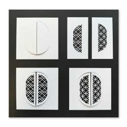 (ACC-DI-31645-A4)Clarity DECORATIVE PANEL WINDOWS & DOORS DIE SET & A4 MAGNETIC SHEET