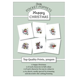 (ACC-CA-31644-XX)HAPPY CHRISTMAS - POCKET POPPETS CARD TOPPERS