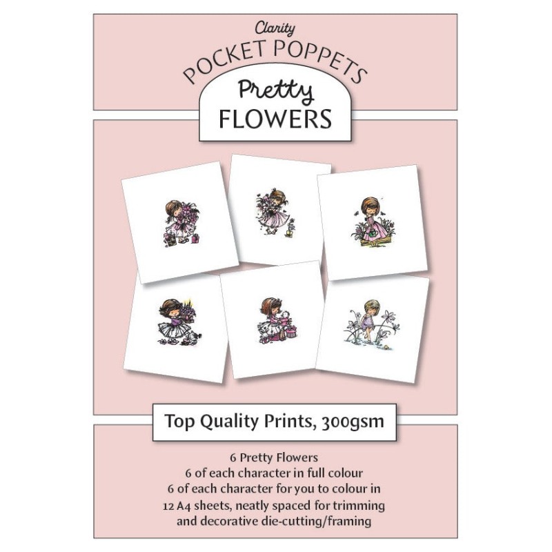 (ACC-CA-31642-XX)PRETTY FLOWERS - POCKET POPPETS CARD TOPPERS