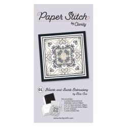 (ACC-CA-31632-XX)PAPER STITCH BY CLARITY - HEARTS & SWIRLS EMBROIDERY CARD PACK