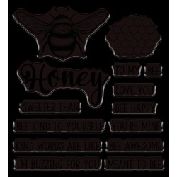 (NG-HS-STD-SWHB)Crafter's Companion Honeysuckle Clear Stamp Sweet Honeybee