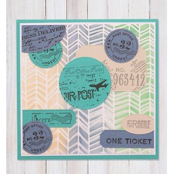 (EF3D090)Nellie's Choice Embossing Chevron