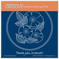 (GRO-FL-42335-01)Groovi® Baby plate A6 THANK YOU DOG ROSE