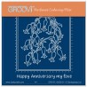 (GRO-FL-42336-01)Groovi® Baby plate A6 HAPPY ANNIVERSARY BLUEBELLS