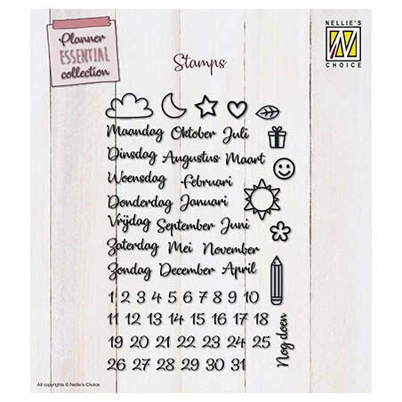 (NSCS007)Nellie`s Choice Clearstamp - Planner Essentials NL