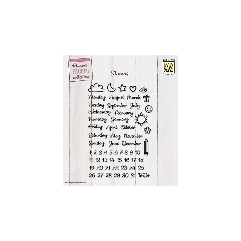 (NSCS008)Nellie`s Choice Clearstamp - Planner Essentials EN