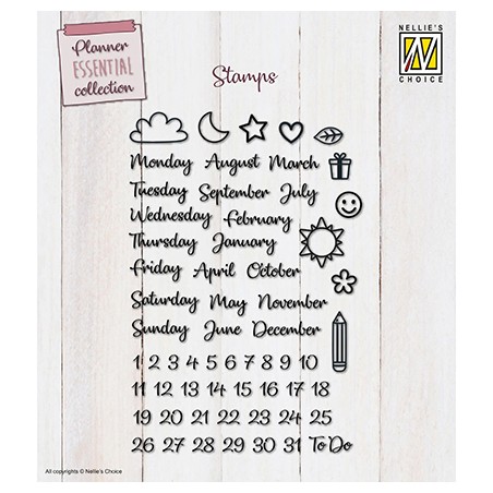 (NSCS008)Nellie`s Choice Clearstamp - Planner Essentials EN