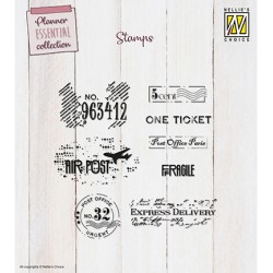 (NSCS009)Nellie`s Choice Clearstamp - Vintage Labels