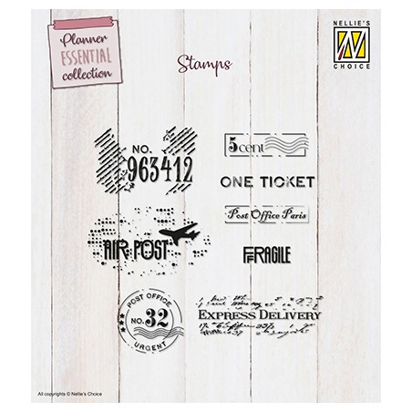 (NSCS009)Nellie`s Choice Clearstamp - Vintage Labels