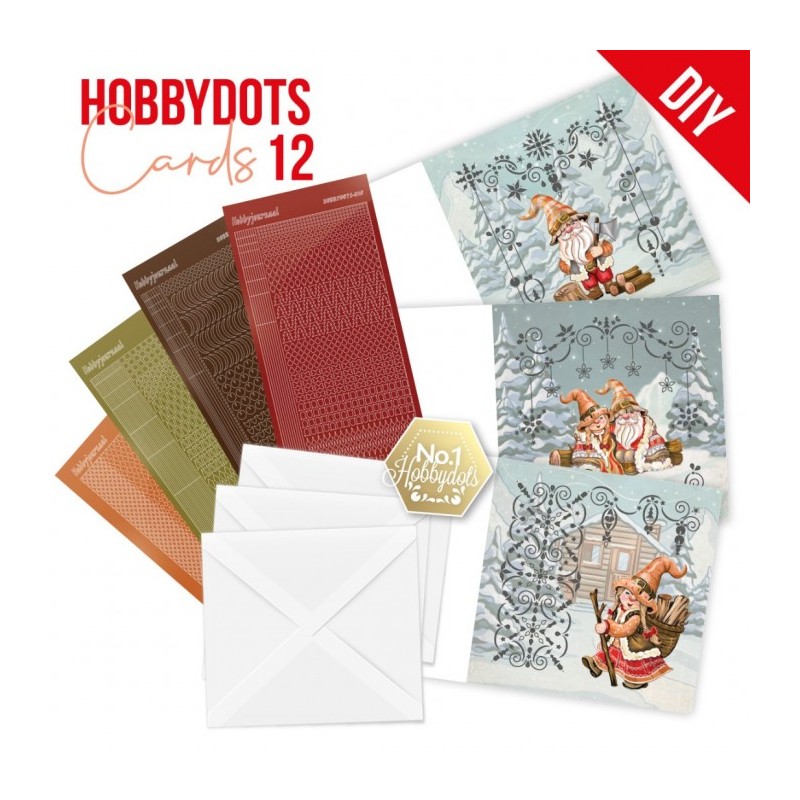 (DODOPP012)Hobbydots Cards 12 - Gnomes