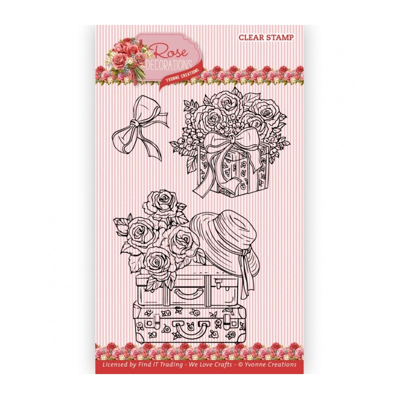 (YCCS10084)Clear Stamps - Yvonne Creations - Rose Decorations - Transporter