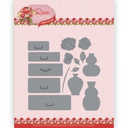 (YCD10355)Dies - Yvonne Creations - Rose Decorations - Roses And Suitcases