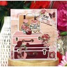 (YCD10355)Dies - Yvonne Creations - Rose Decorations - Roses And Suitcases