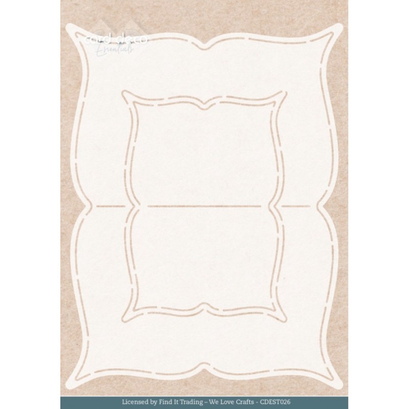 (CDEST026)Stencil - Card Deco Essentials - Rose Decorations Label - A5