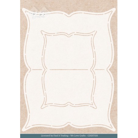 (CDEST026)Stencil - Card Deco Essentials - Rose Decorations Label - A5