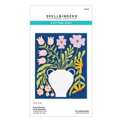 (S5-618)Spellbinders Fresh Picked Vase Bouquet Etched Dies