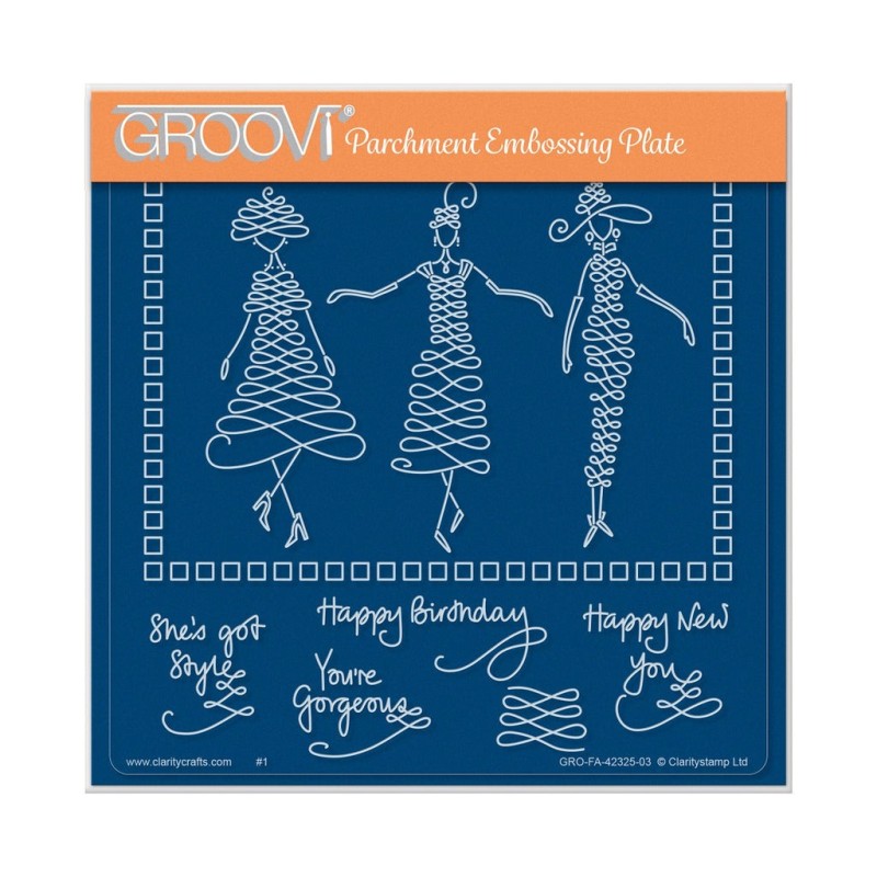 (GRO-FA-42325-03)Groovi Plate A5 BARBARA'S SHAC CALLIGRAPHY GIRLS