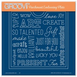 (GRO-WO-42332-03)Groovi Plate A5 JAZZ'S JAZZ IT UP SENTIMENTS POUCH