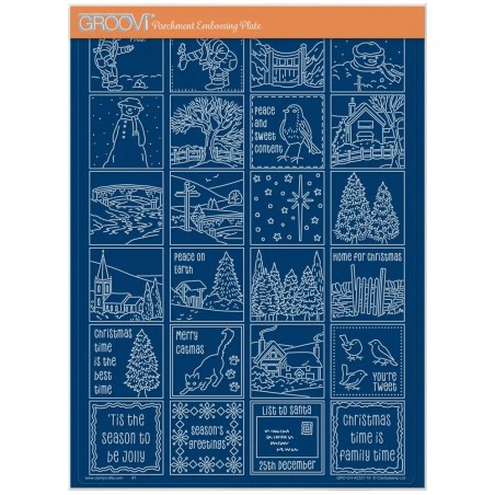 (GRO-CH-42327-16)Groovi plate A4 - JAYNE'S WINTER SCENES CHRISTMAS SAMPLER