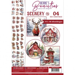 (BBPOS10004)Push-Out Book Scenery 4- Red Christmas