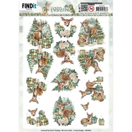 (SB10942)3D Push Out - Amy Design - Enchanting Christmas - Deer