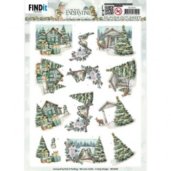 (SB10944)3D Push Out - Amy Design - Enchanting Christmas - Village