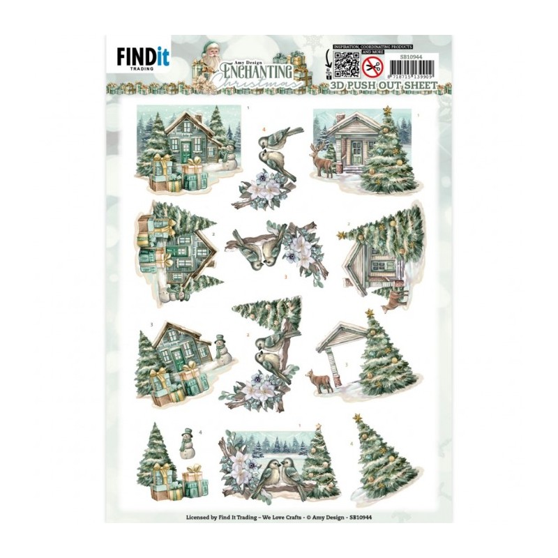 (SB10944)3D Push Out - Amy Design - Enchanting Christmas - Village