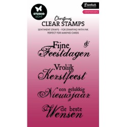 (SL-ES-STAMP697)Studio light SL Clear stamp Kerstwensen Essentials nr.697