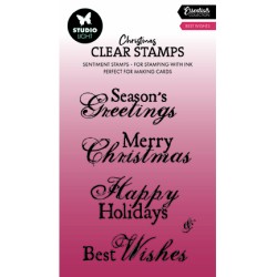 (SL-ES-STAMP698)Studio light SL Clear stamp Best Wishes Essentials nr.698