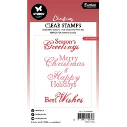 (SL-ES-STAMP698)Studio light SL Clear stamp Best Wishes Essentials nr.698