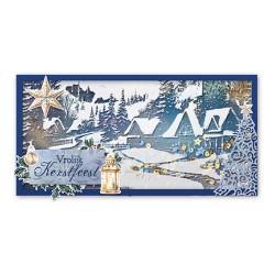 (SL-ES-ACS07)Studio Light Acetate sheet Snowy town, pine & verses Essentials nr.07