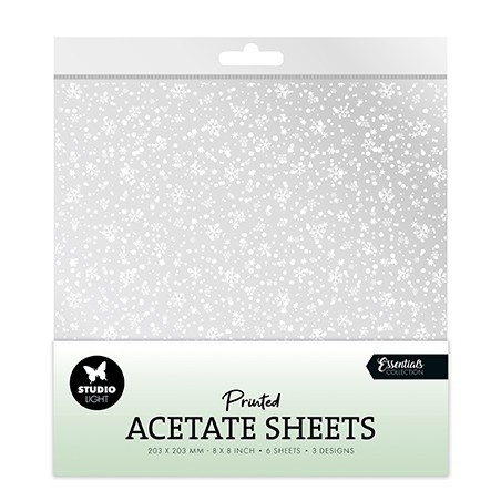 (SL-ES-ACS08)Studio Light Acetate sheet Snowflakes Essentials nr.08